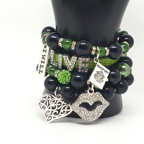 Ladies beautiful stack bracelets - Picture 2 of 4